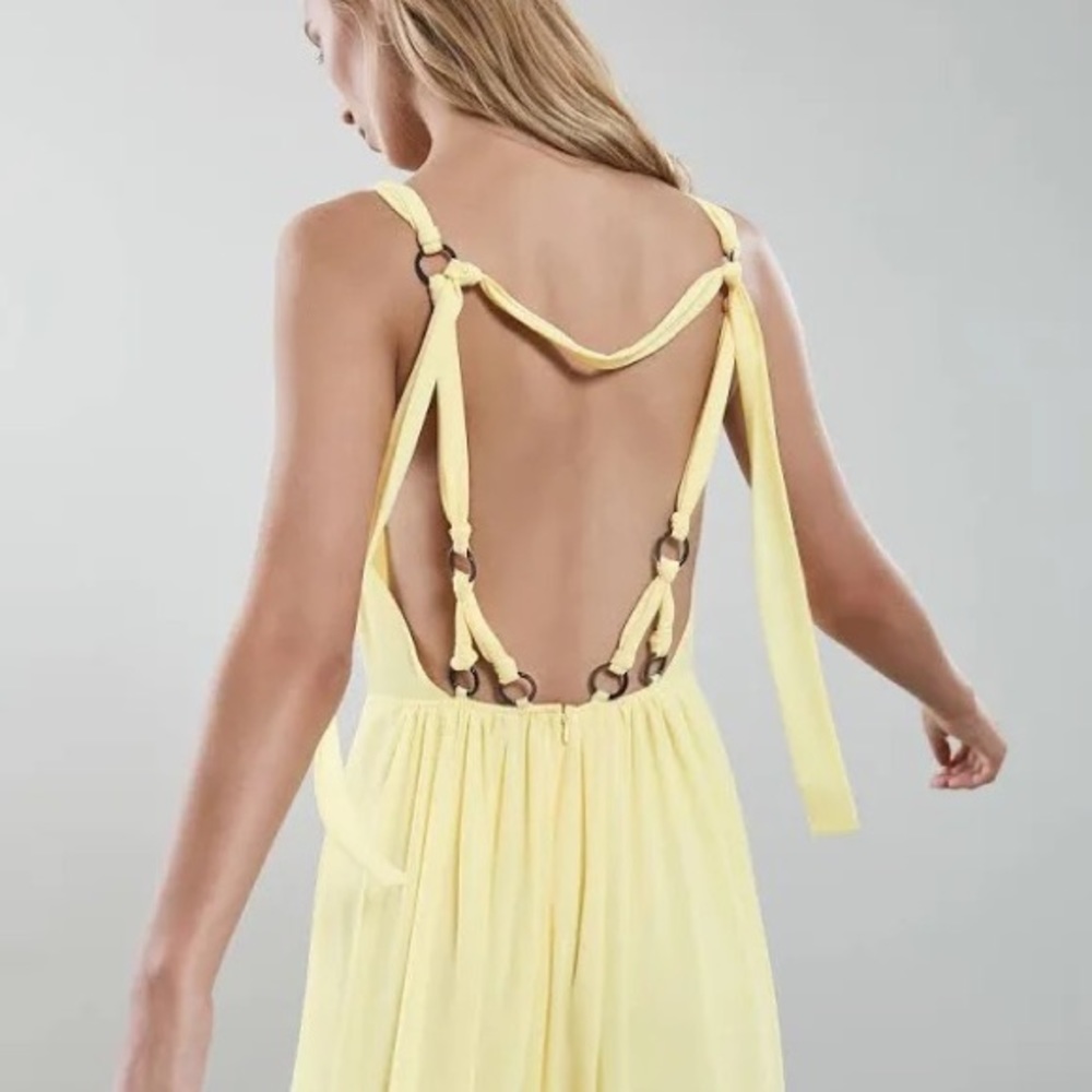 NWT Reiss Yellow Grecian Maxi Dress